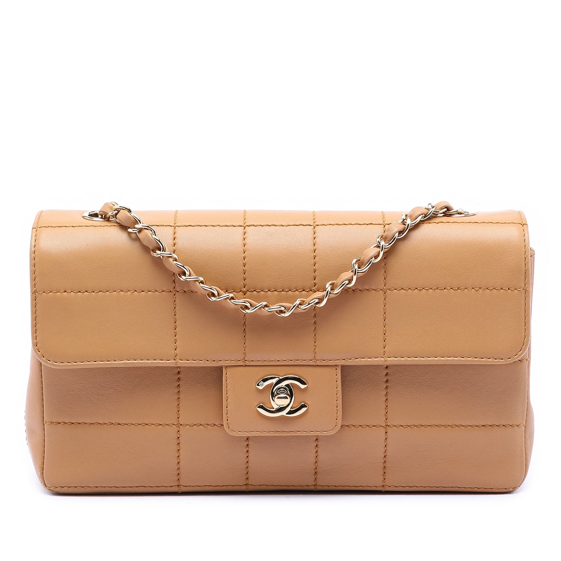 Chanel Chocolate Bar Lambskin East West Flap