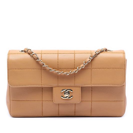 Chanel Chocolate Bar Lambskin East West Flap