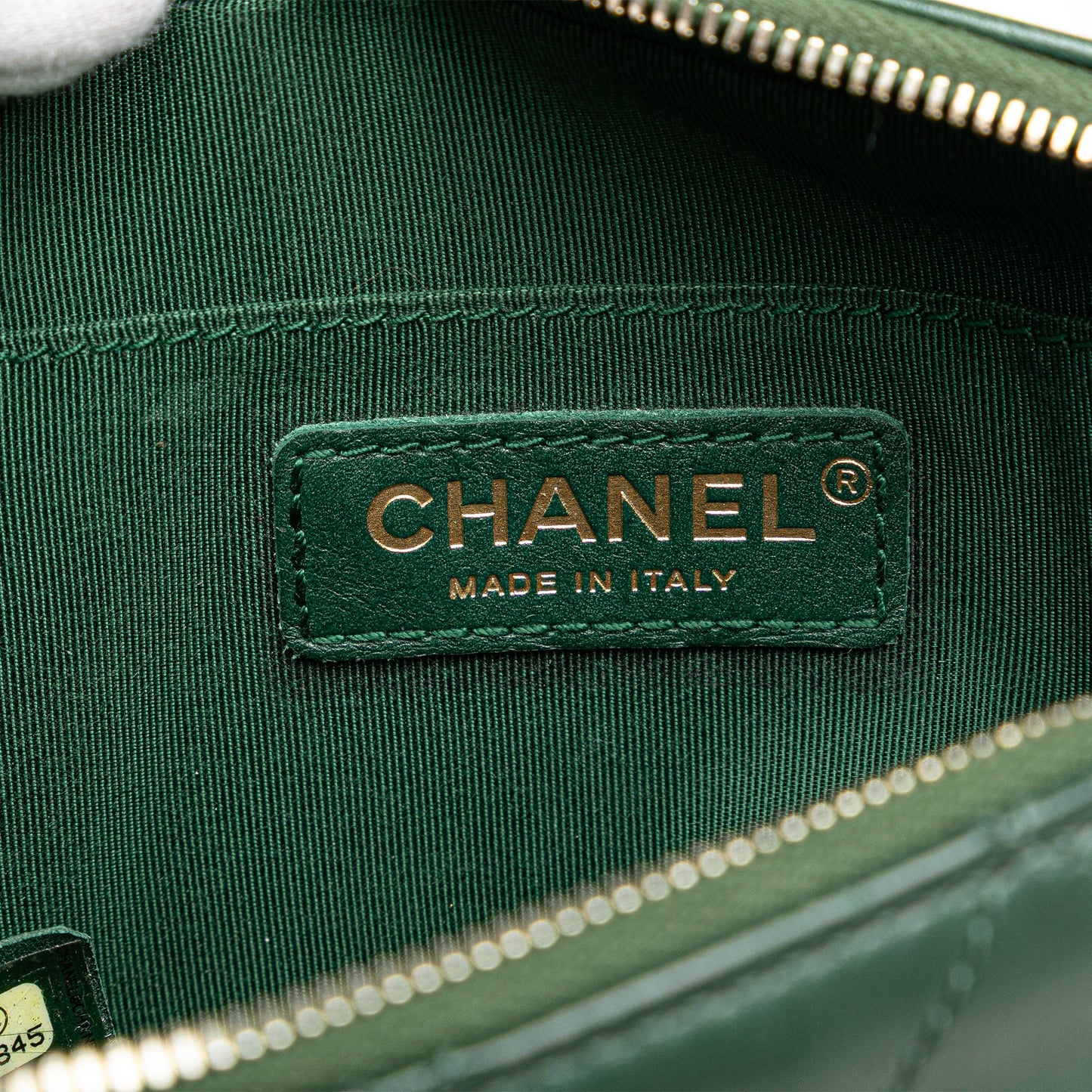 Chanel Stitched Calfskin and Grosgrain Button Up Double Zip Camera Bag