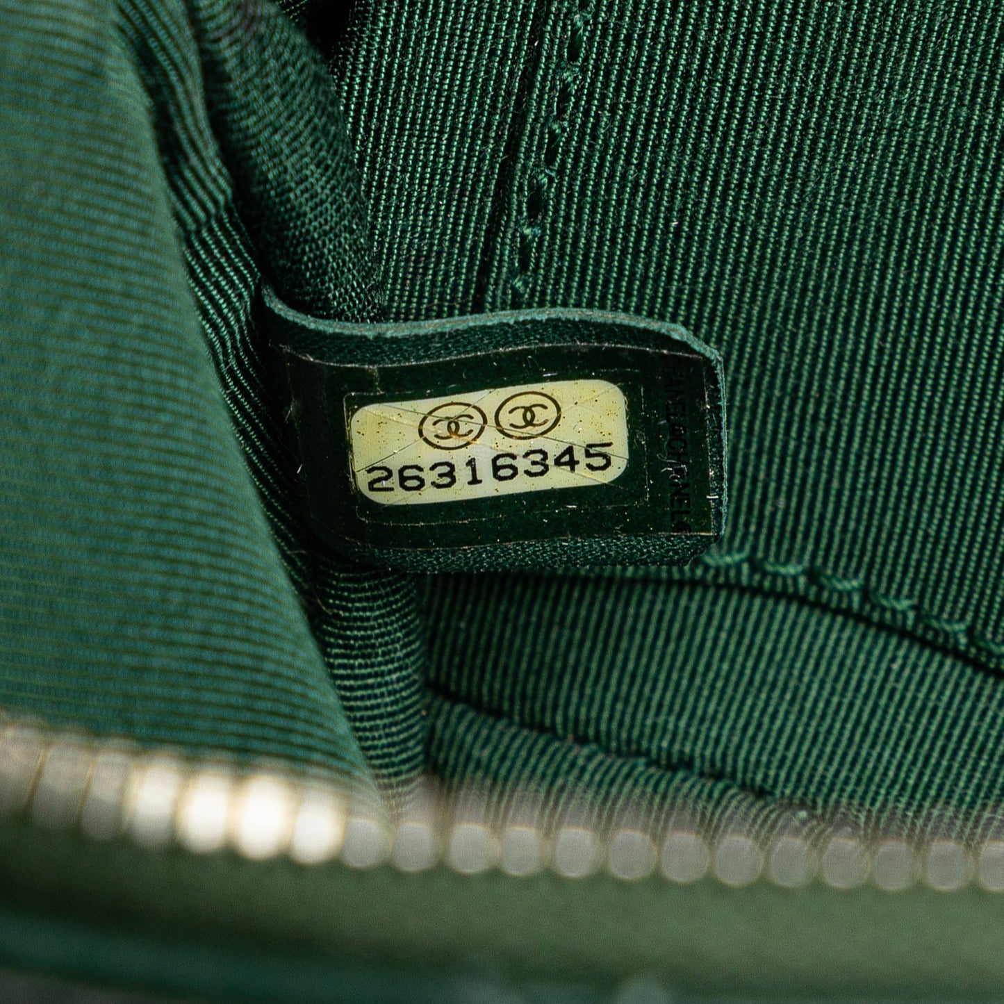 Chanel Stitched Calfskin and Grosgrain Button Up Double Zip Camera Bag