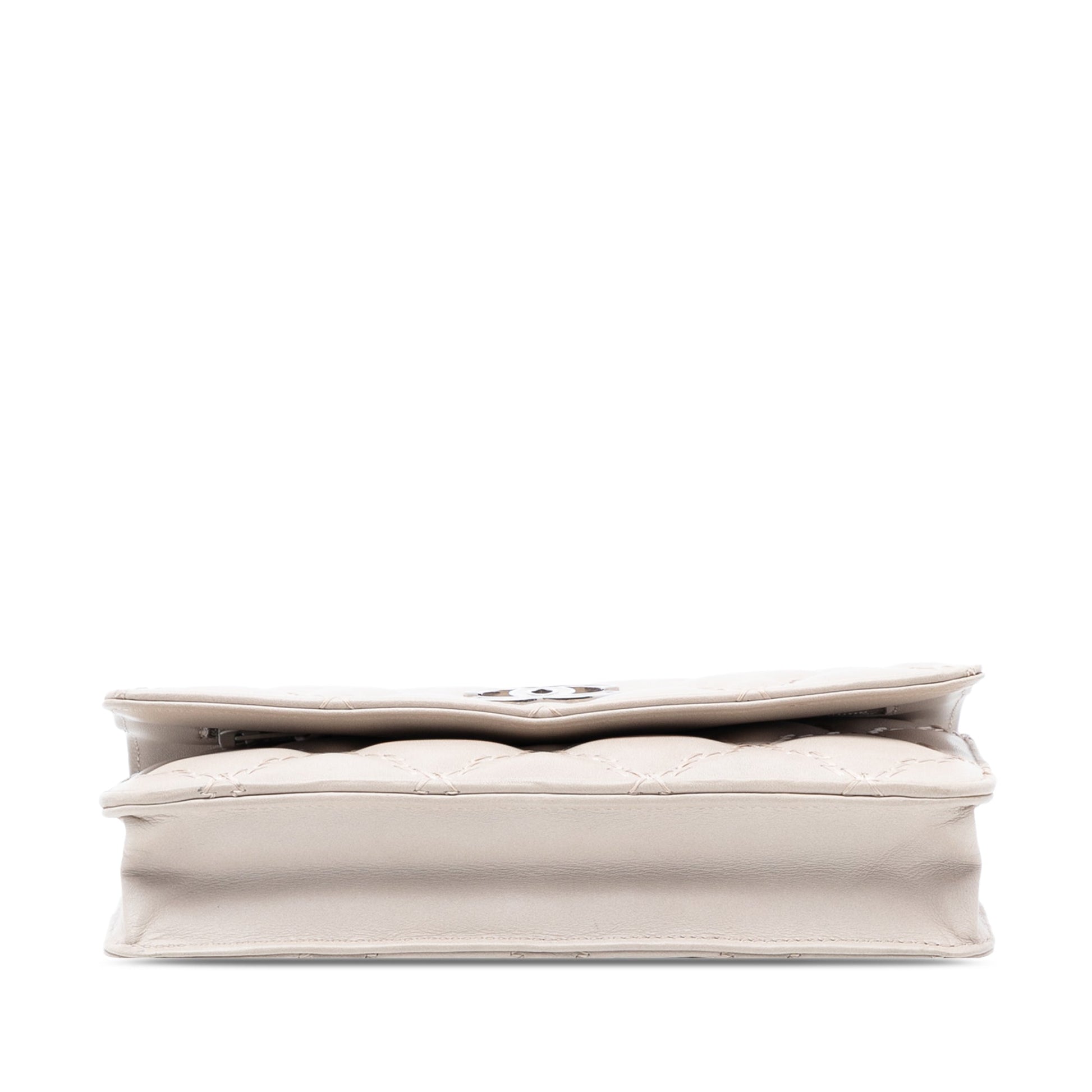 Chanel CC Quilted Calfskin Double Stitch Hamptons Wallet on Chain