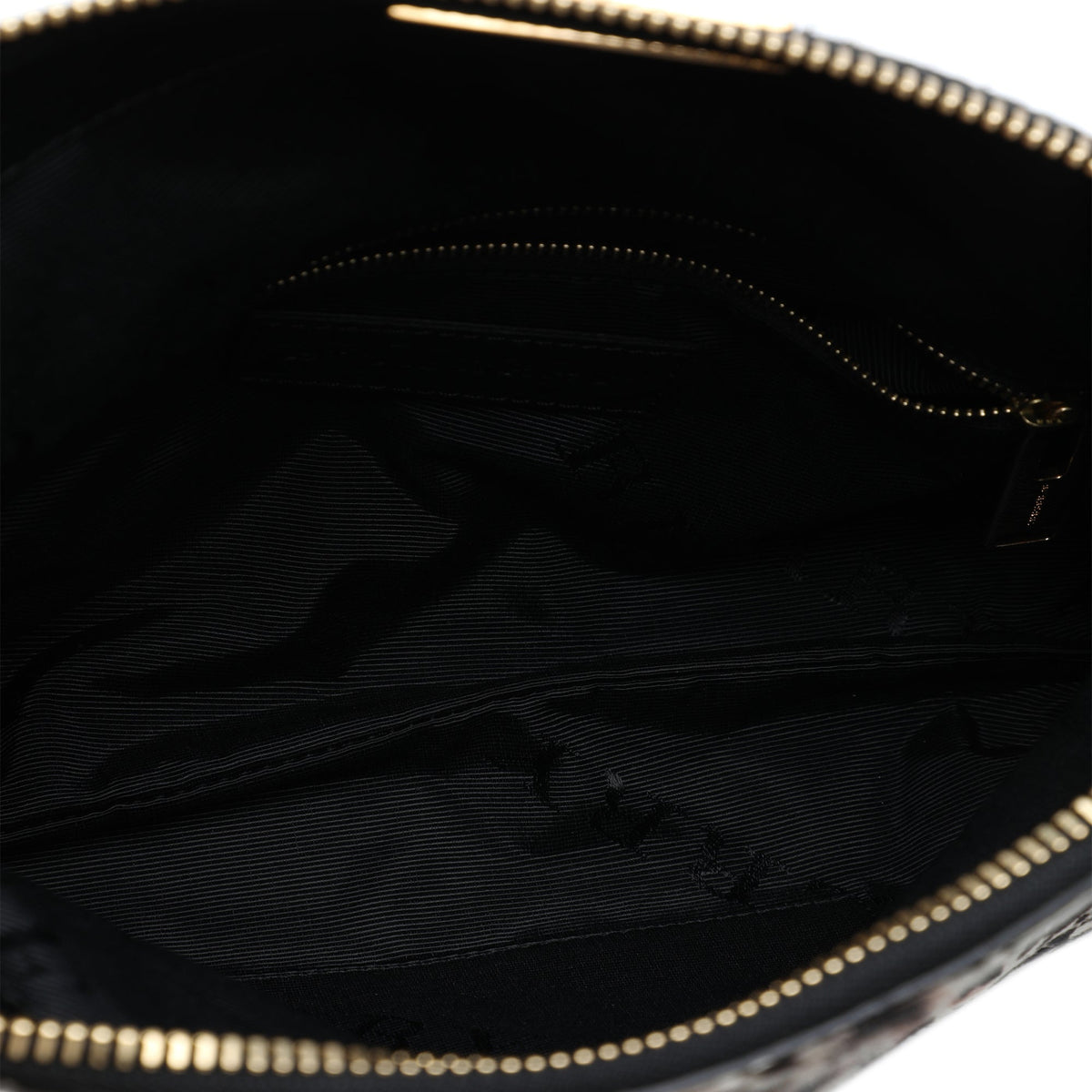 Burberry Leopard Printed Calf Hair Fold Over Clutch with Strap
