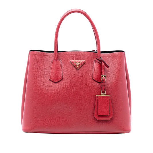 Prada Medium Saffiano Cuir Double Satchel