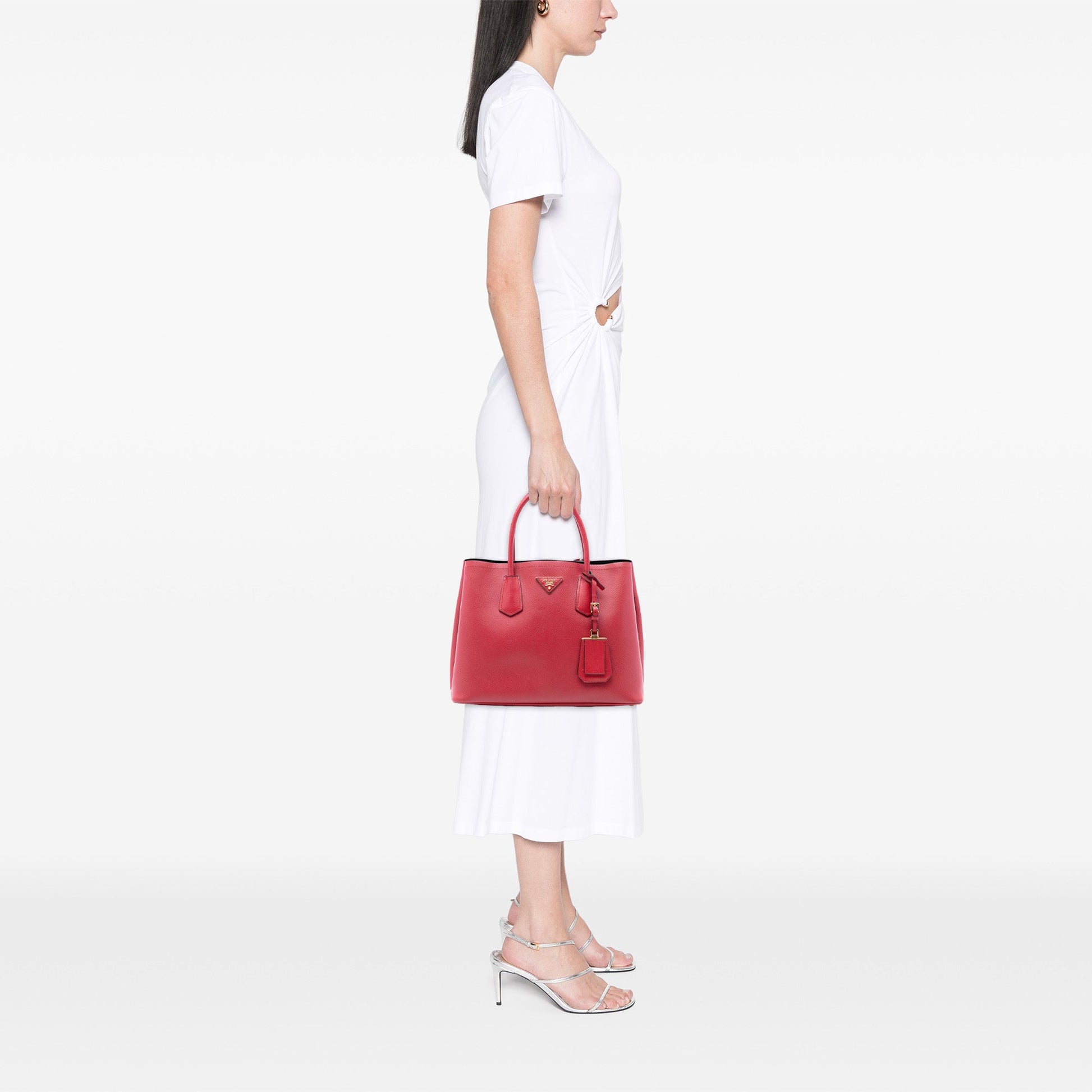 Prada Medium Saffiano Cuir Double Satchel