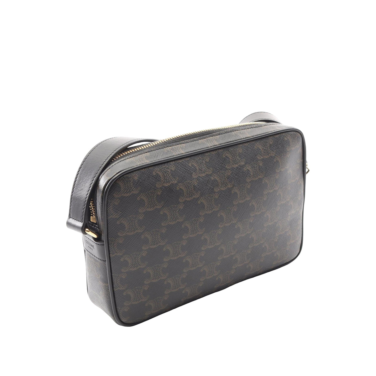 Celine Medium Triomphe Coated Canvas Logo Crossbody