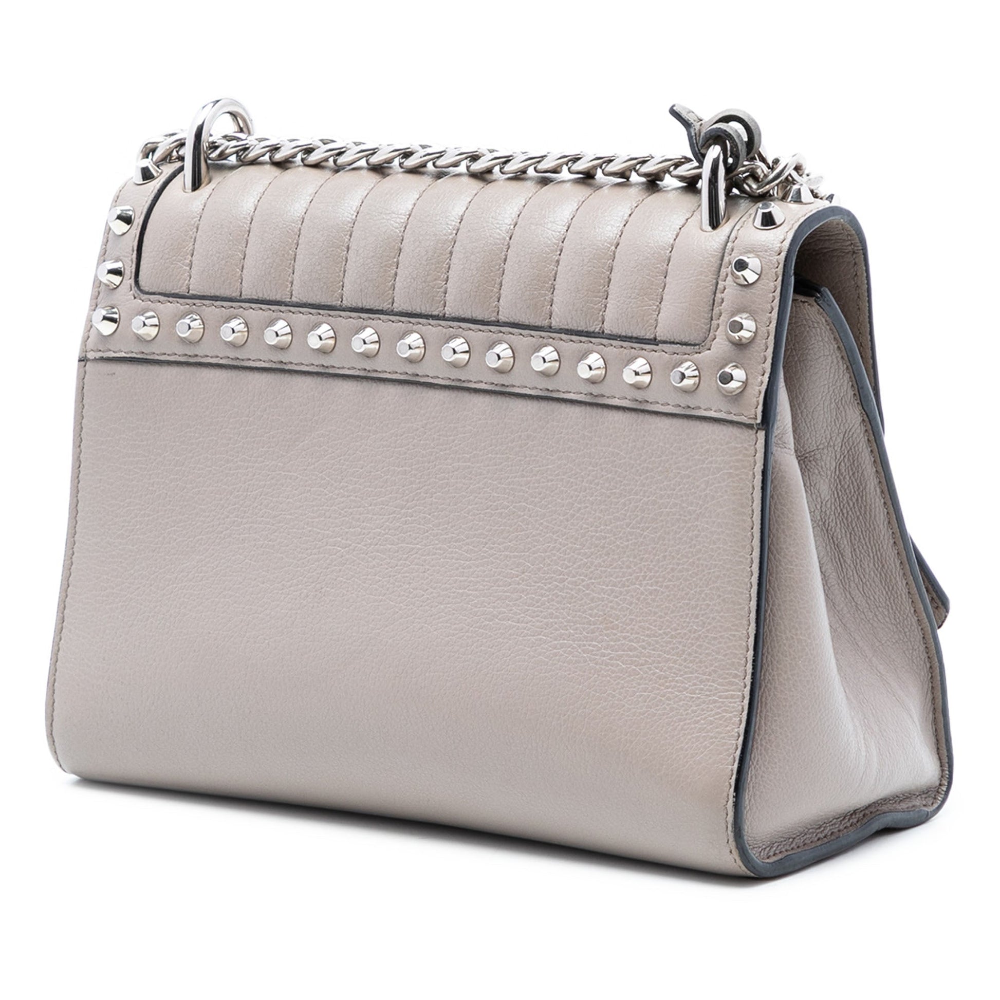Prada Studded Glace Calf Sound Lock Crossbody