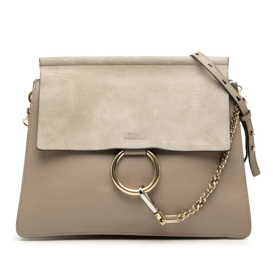Chloé Medium Calfskin and Suede Faye Crossbody