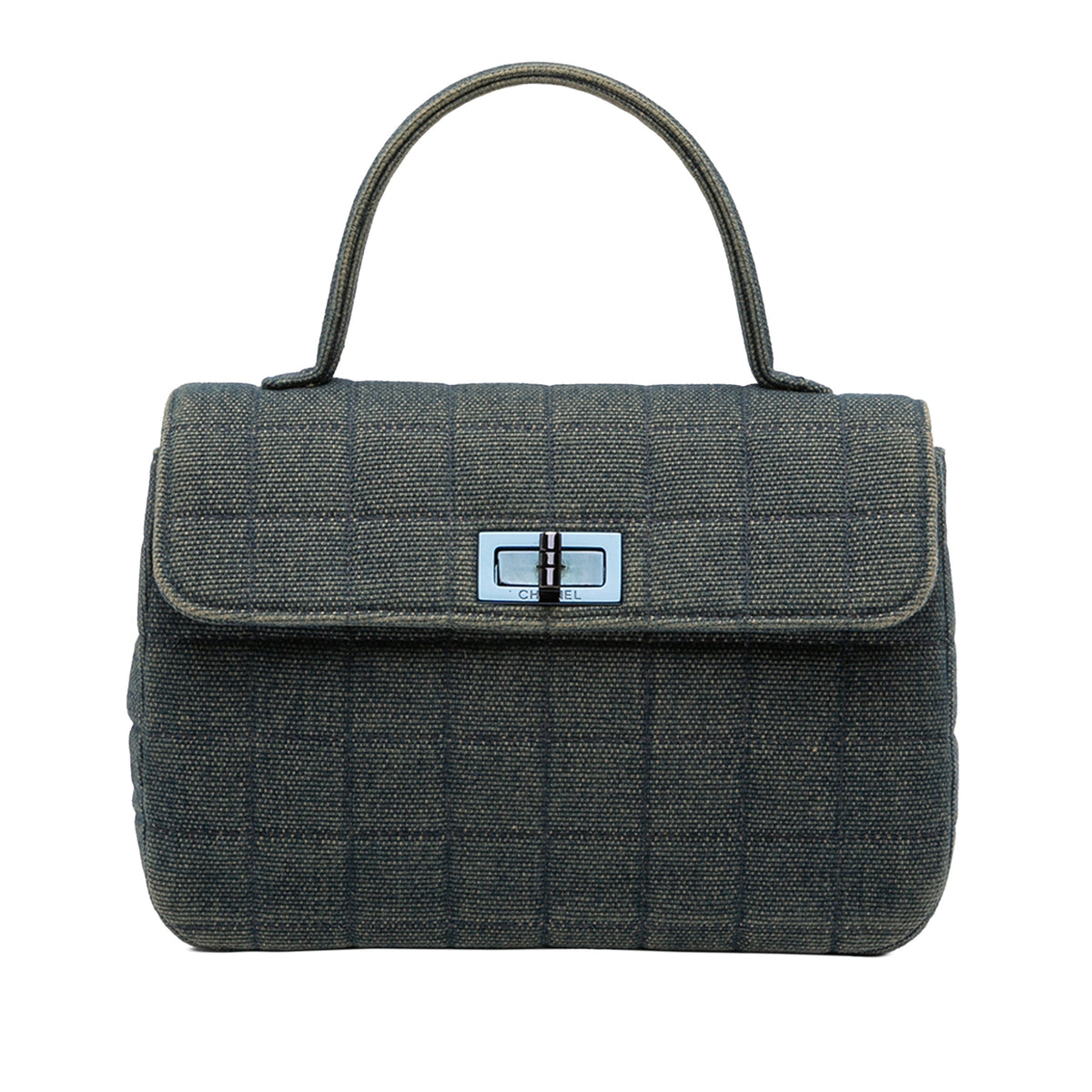 Chanel Reissue 2.55 Chocolate Bar Denim Top Handle Flap