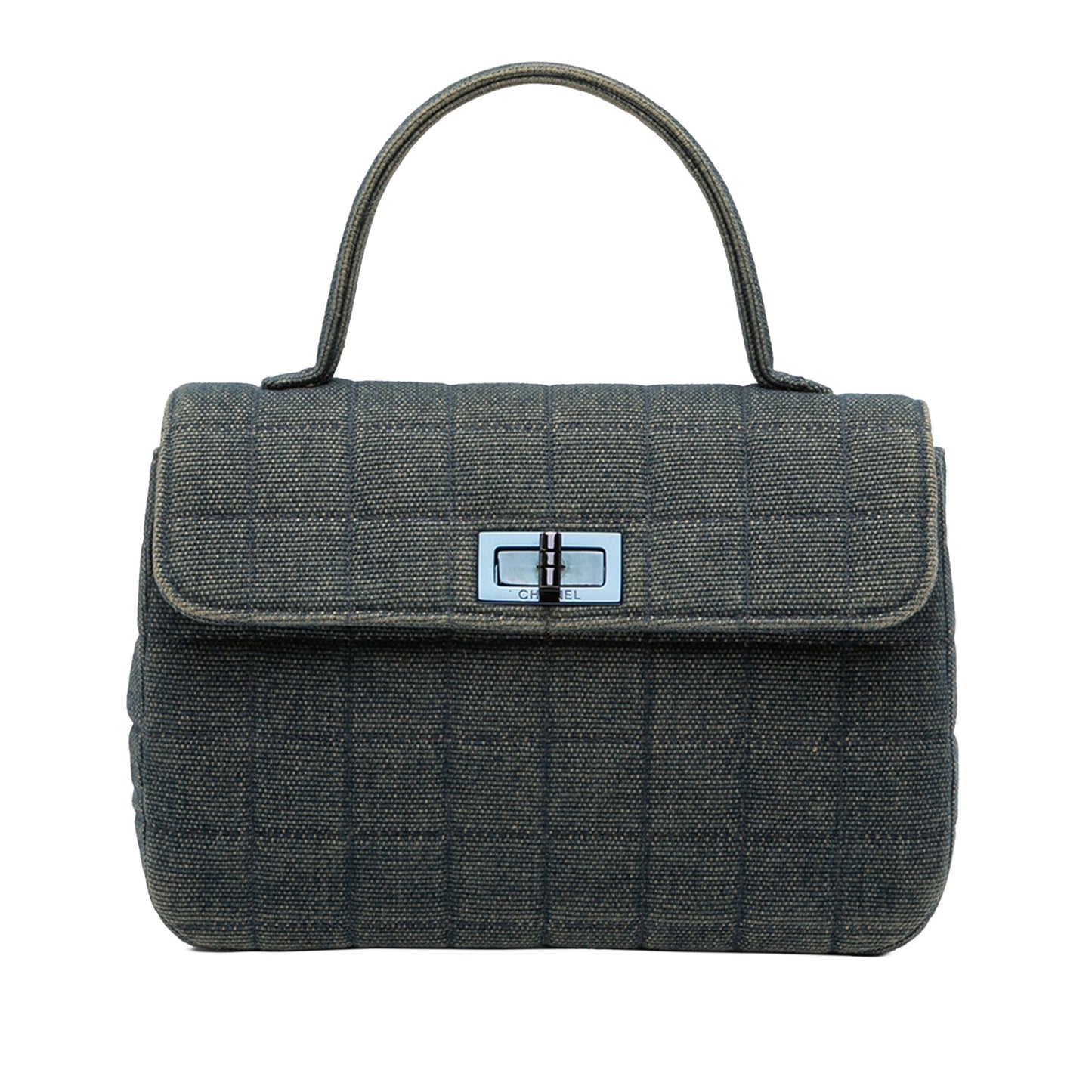 Chanel Reissue 2.55 Chocolate Bar Denim Top Handle Flap