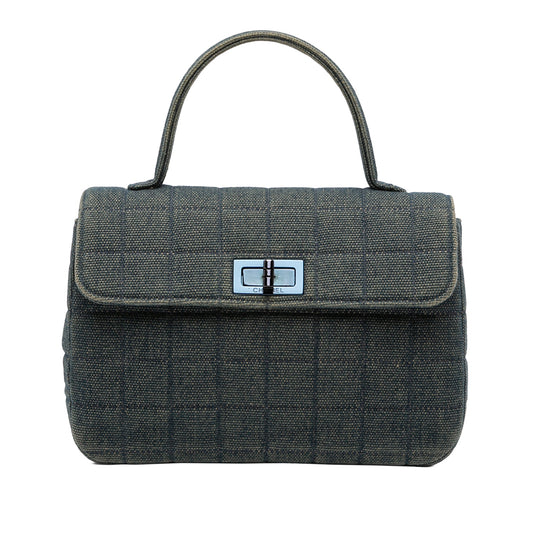 Chanel Reissue 2.55 Chocolate Bar Denim Top Handle Flap