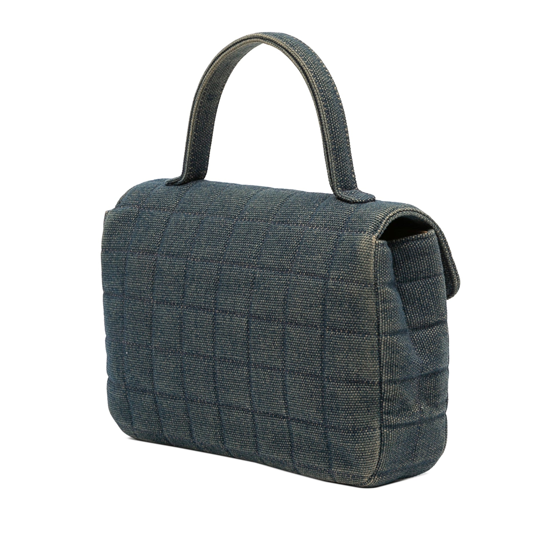 Chanel Reissue 2.55 Chocolate Bar Denim Top Handle Flap