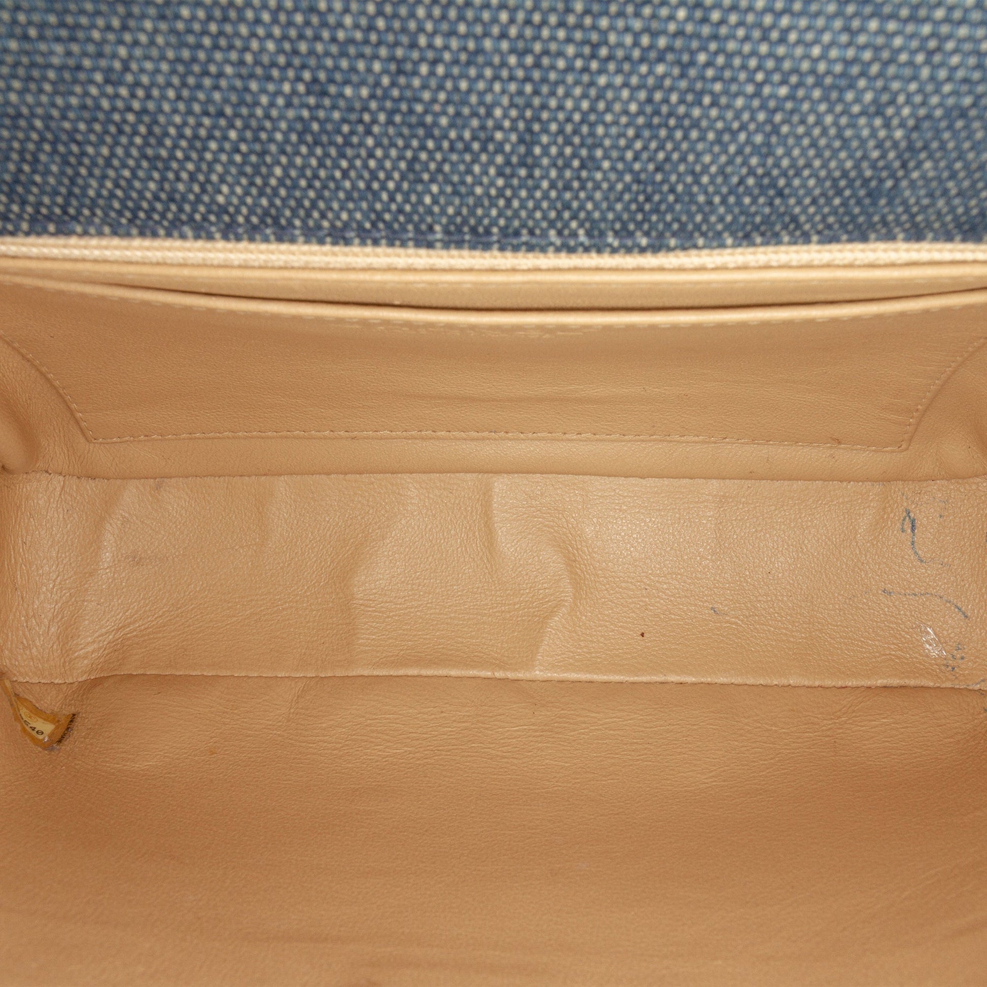 Chanel Reissue 2.55 Chocolate Bar Denim Top Handle Flap