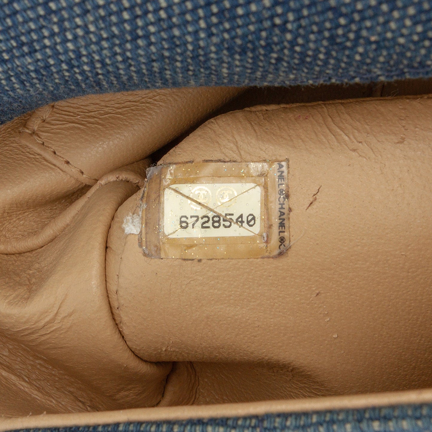 Chanel Reissue 2.55 Chocolate Bar Denim Top Handle Flap