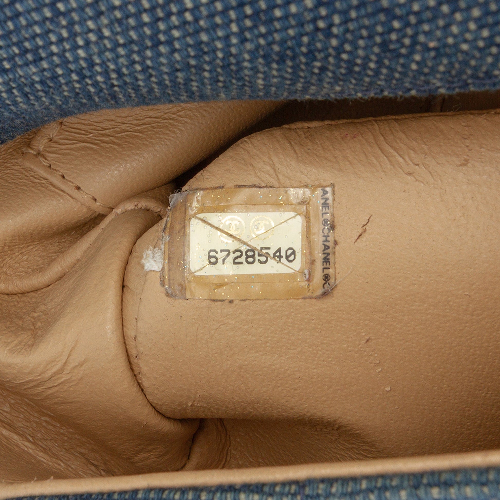 Chanel Reissue 2.55 Chocolate Bar Denim Top Handle Flap