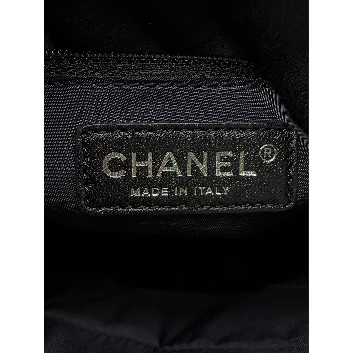 Chanel Small Quilted Coated Canvas Paris Biarritz Tote — Black