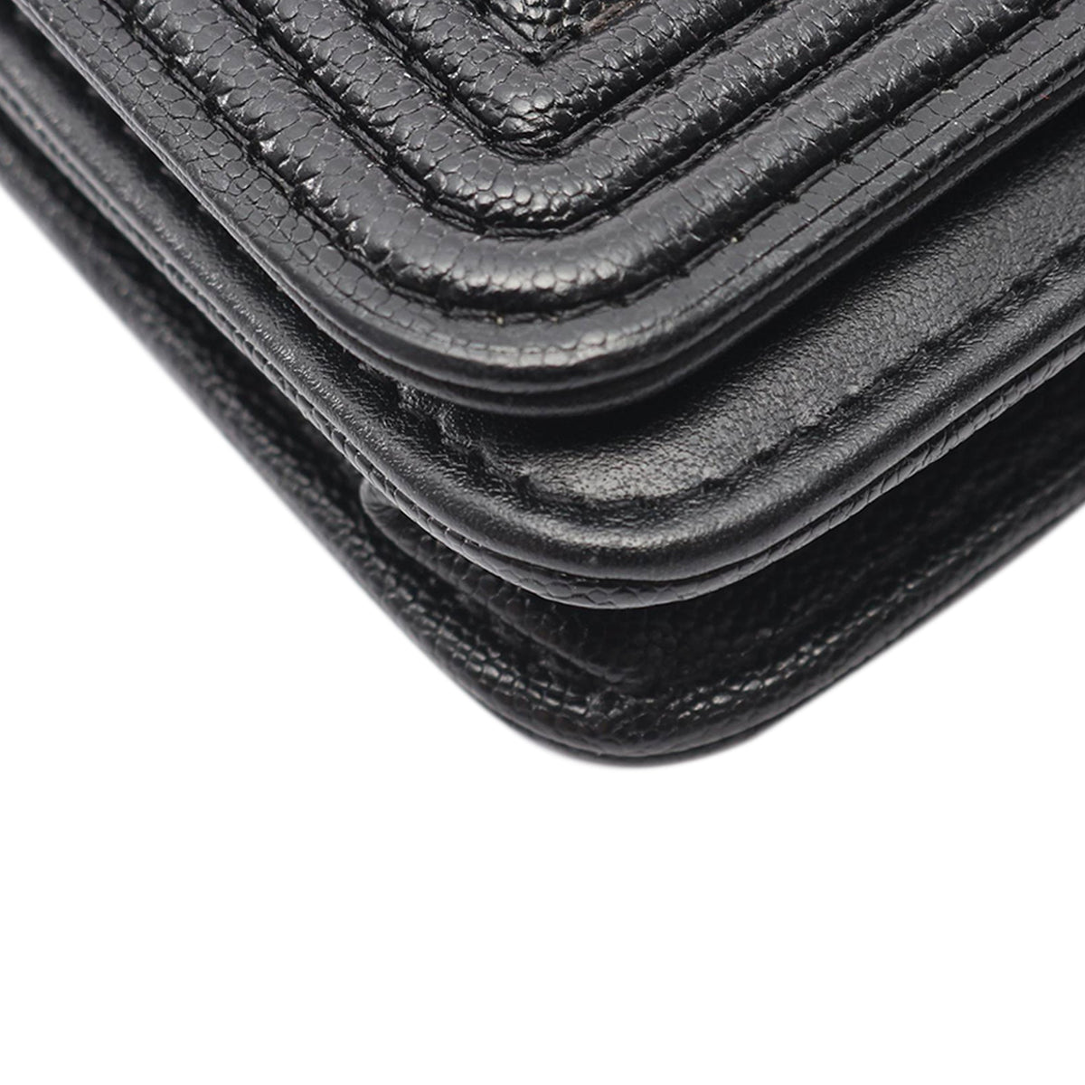 Chanel Quilted Caviar Boy Wallet on Chain