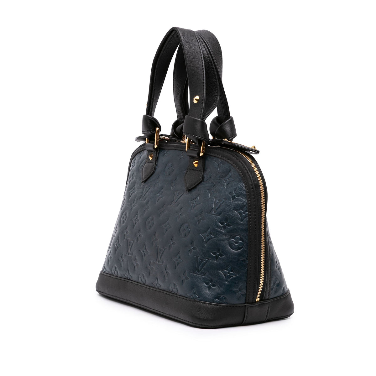 Louis Vuitton Monogram Empreinte Double Jeu Neo Alma Tote — Blue