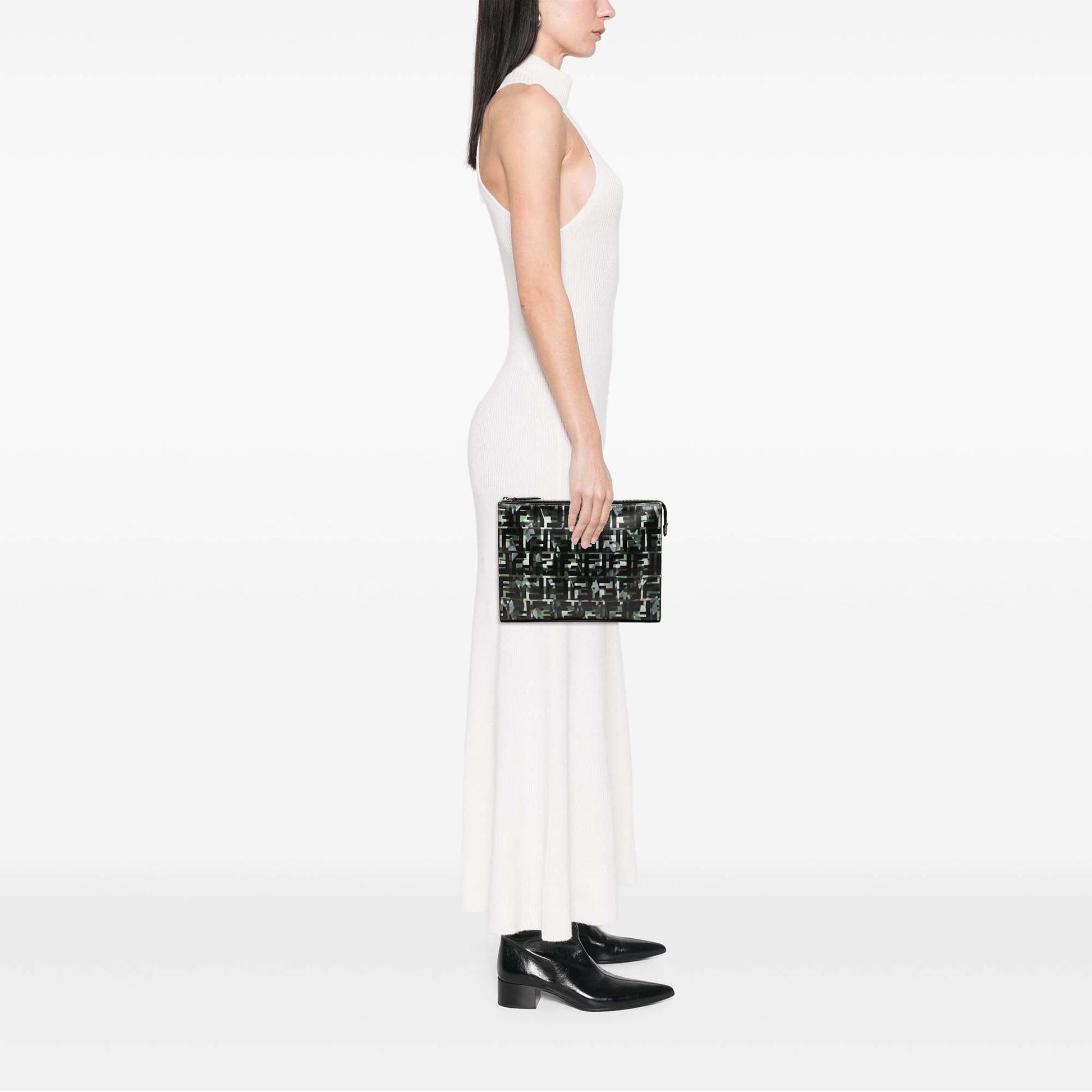Fendi FF 1974 Nylon Camouflage Clutch