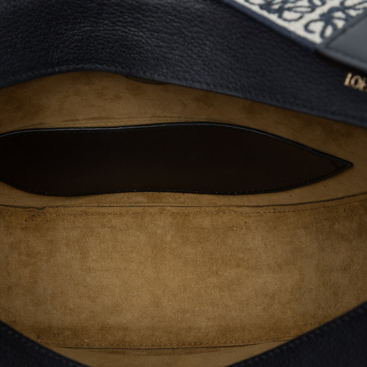 LOEWE Small Leather Luna Hobo — Black