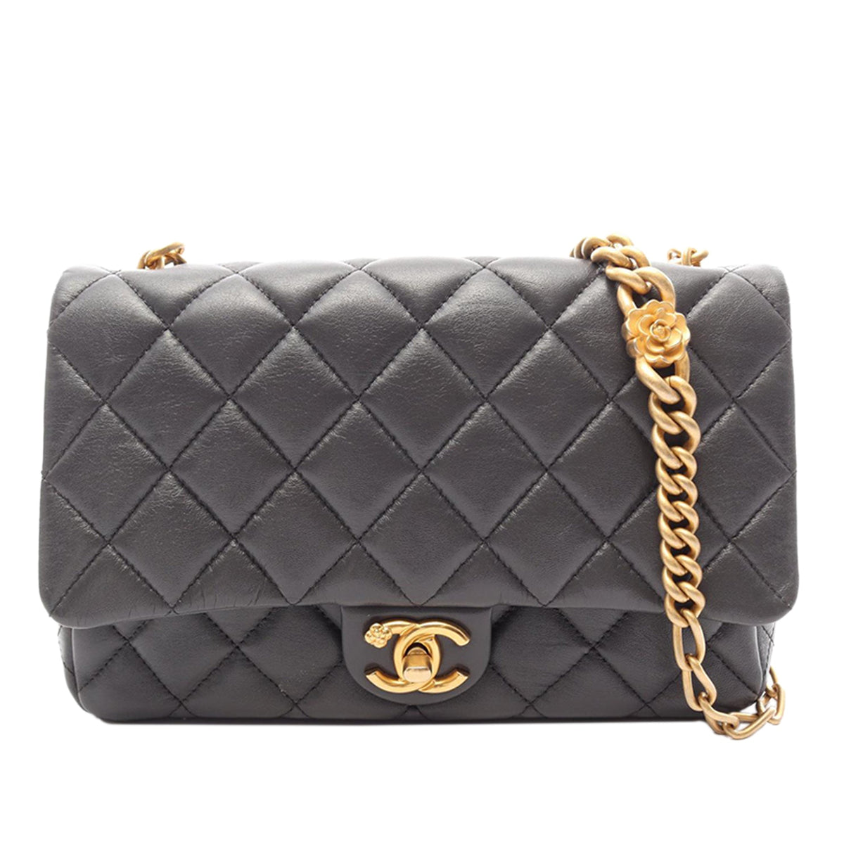 Chanel CC Quilted Lambskin Single Flap