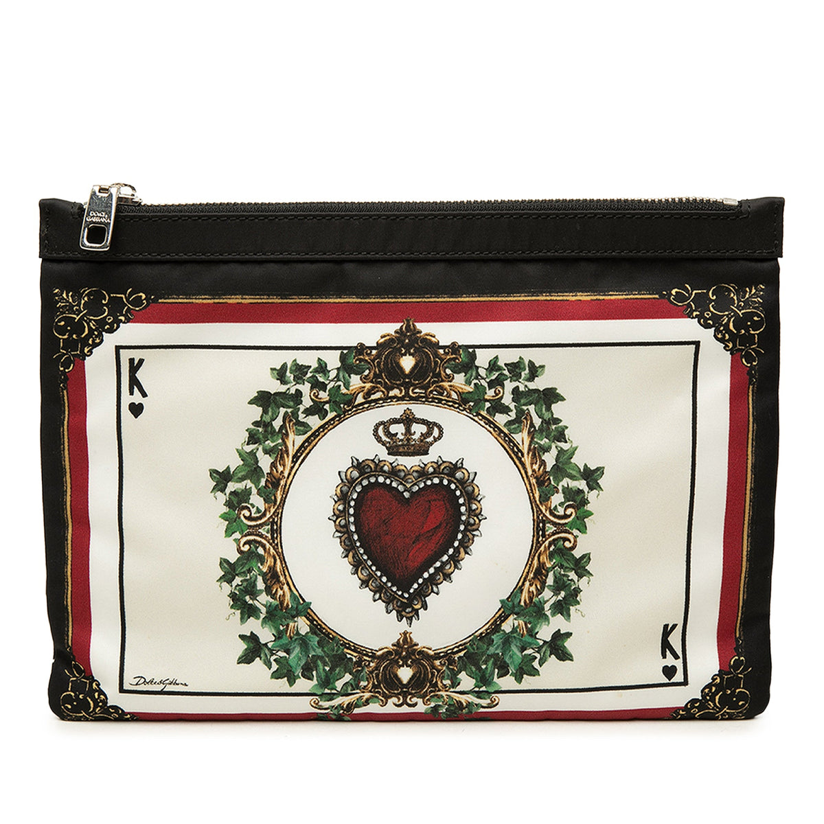 Dolce & Gabbana Nylon King of Hearts Playing Card Clutch