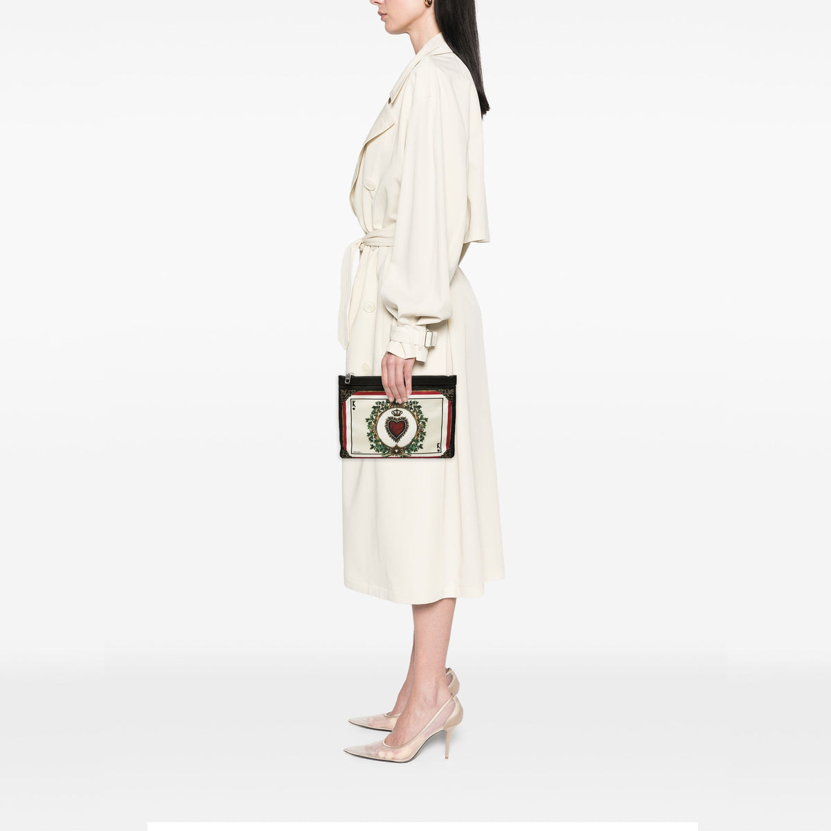 Dolce & Gabbana Nylon King of Hearts Playing Card Clutch
