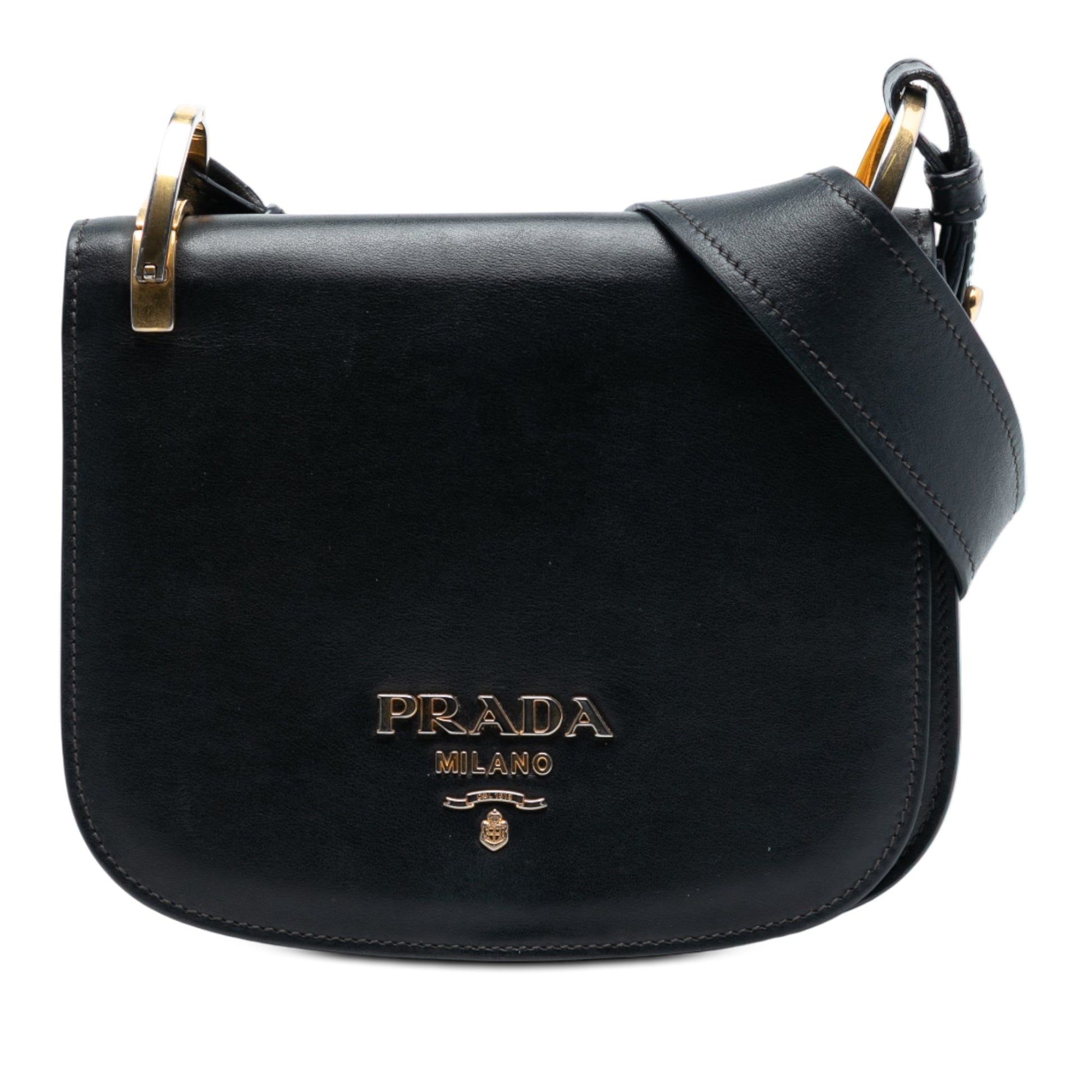 Prada City Calf Pionniere Saddle Bag