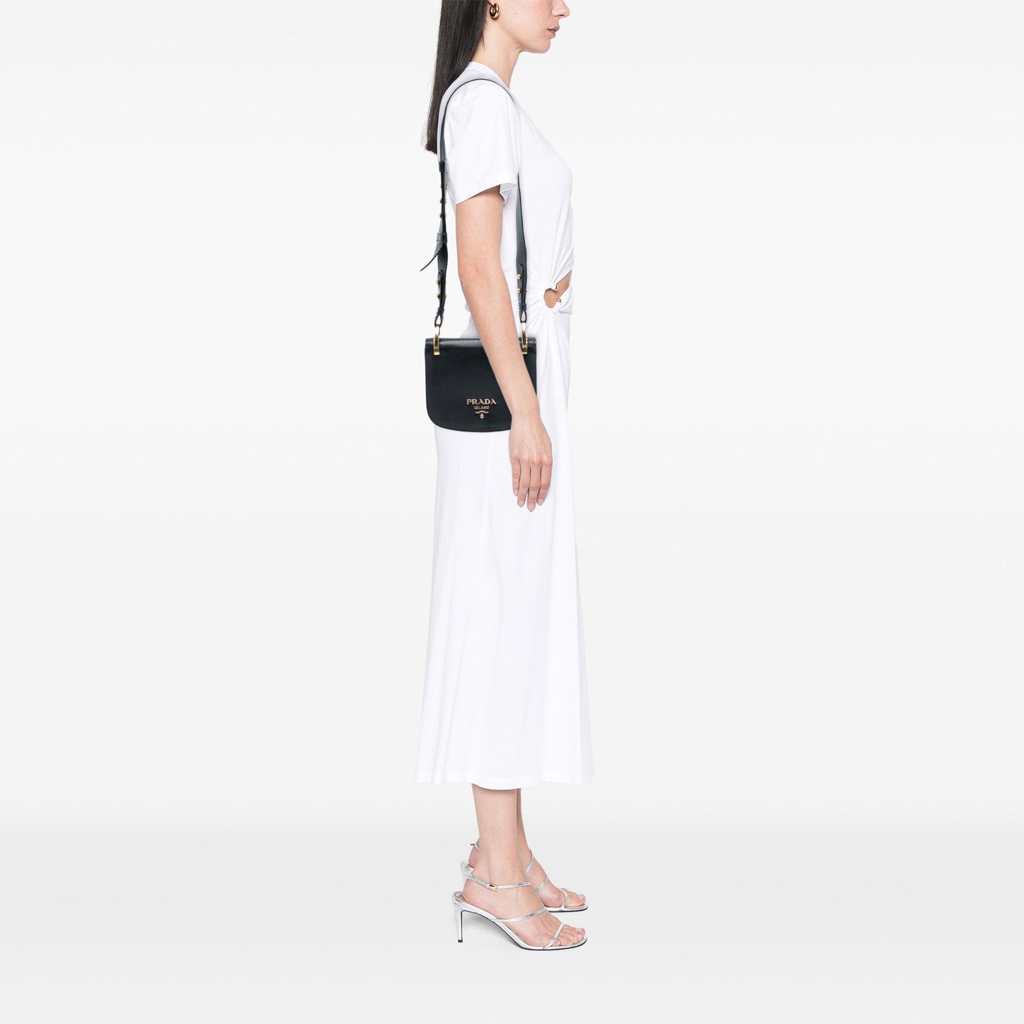 Prada City Calf Pionniere Saddle Bag