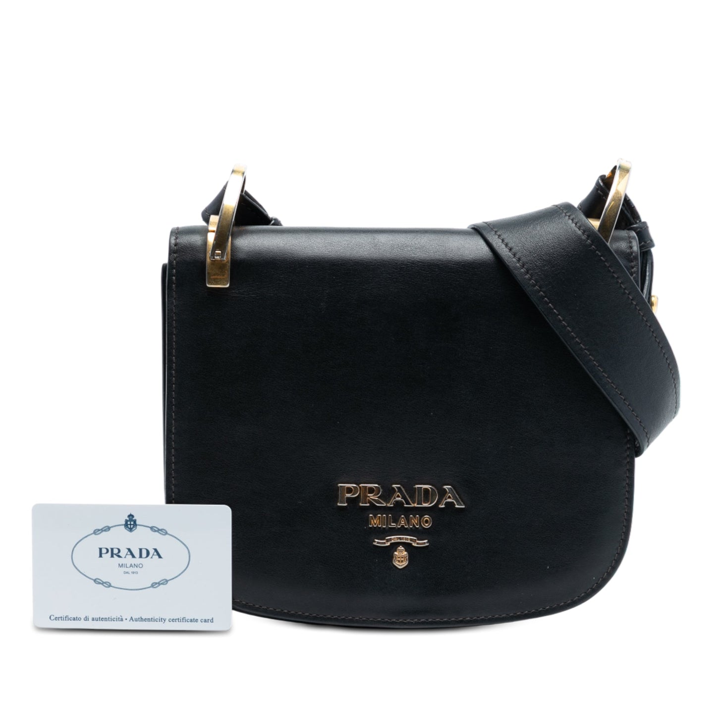 Prada City Calf Pionniere Saddle Bag