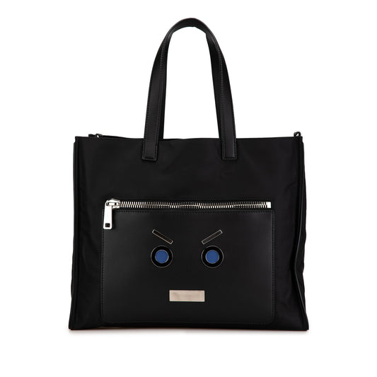 Fendi Large Nylon Fendi Faces Tote