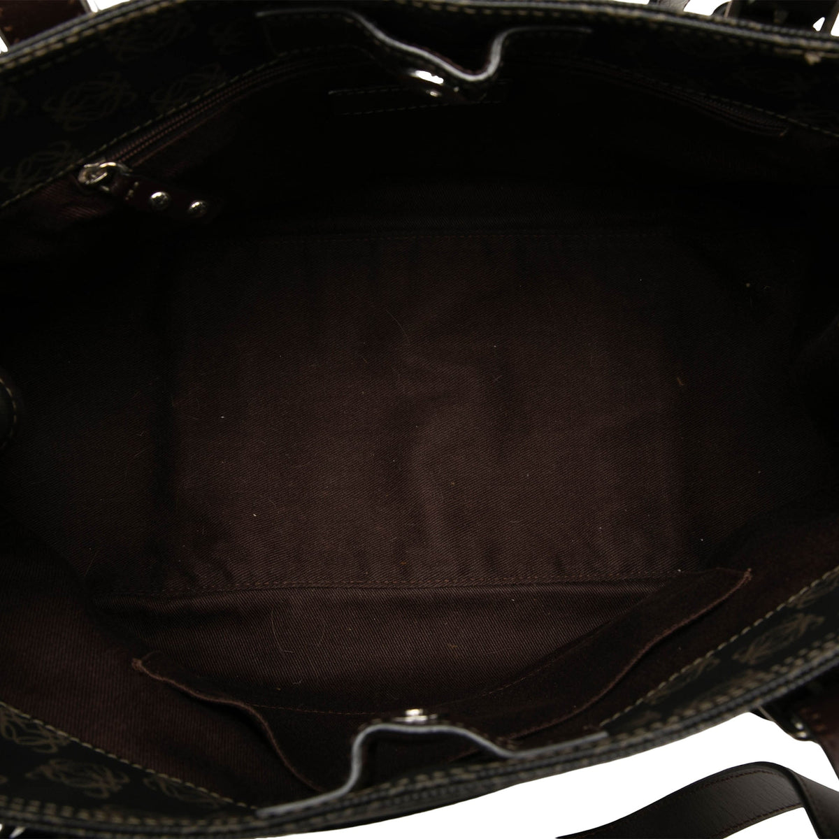 LOEWE Anagram Coated Canvas Tote — Brown