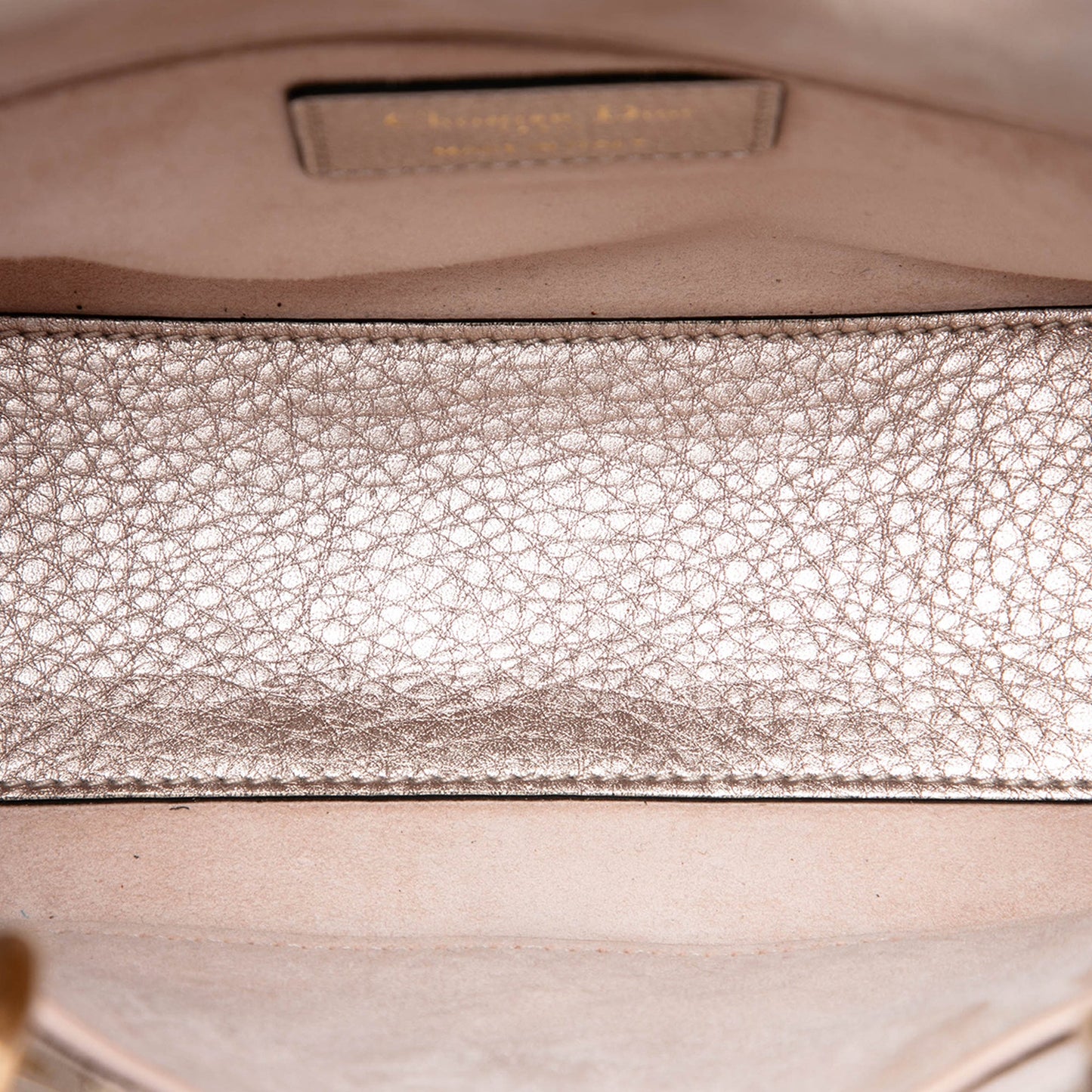 Dior Small Metallic Grained Calfskin Cannage Supple Lady Dior