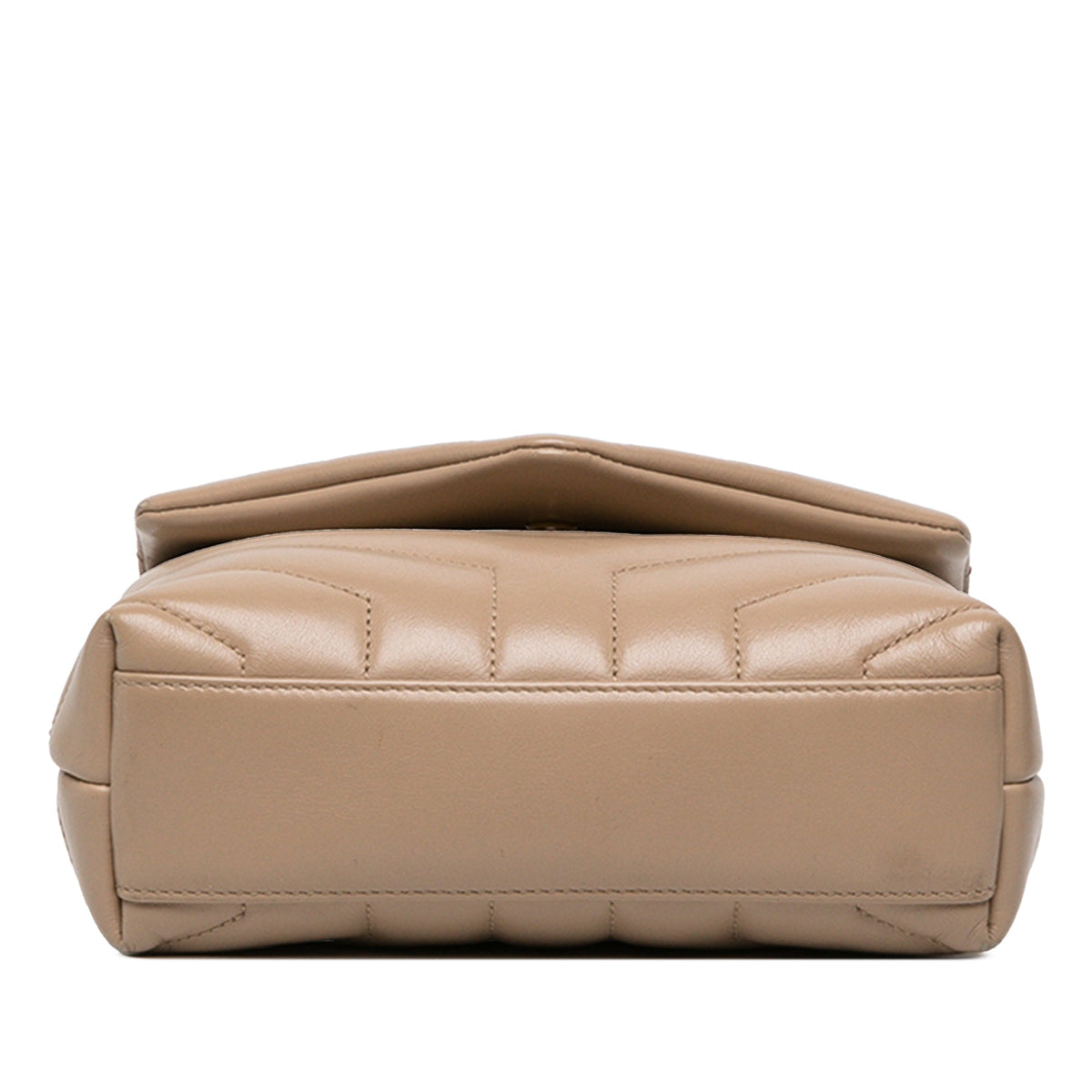 Saint Laurent Toy Matelasse Calfskin Monogram LouLou Crossbody — Beige