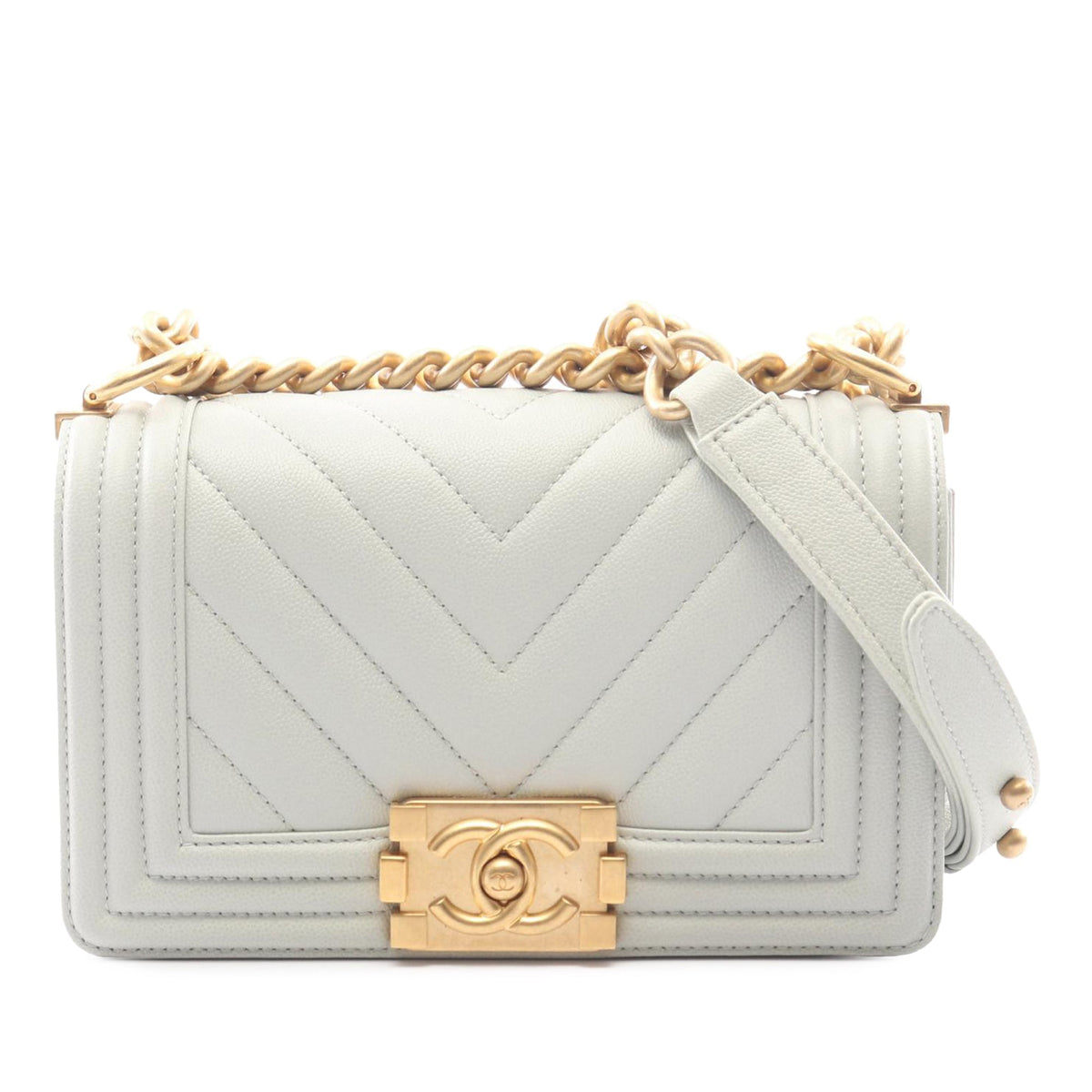 Chanel Small Chevron Caviar Boy Flap
