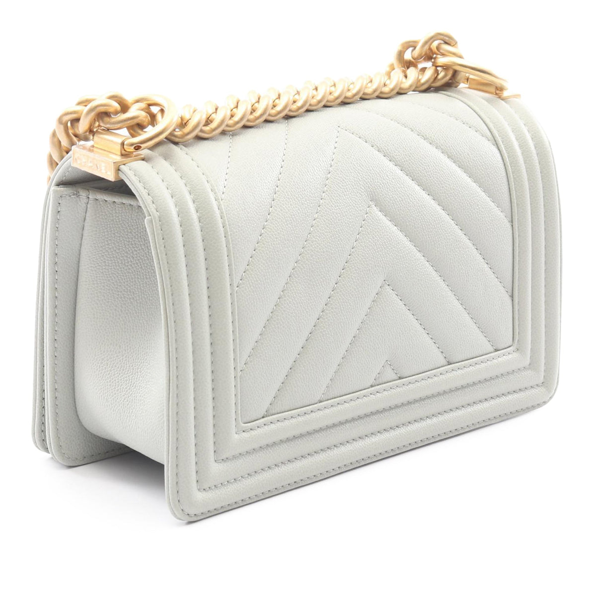 Chanel Small Chevron Caviar Boy Flap