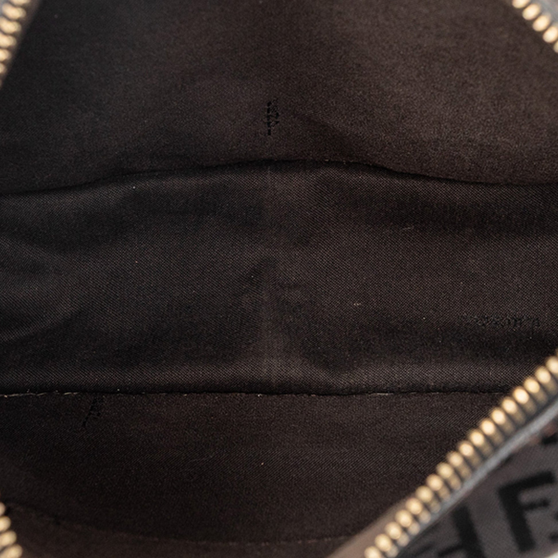 Fendi Small Zucchino Canvas F Charm Crossbody