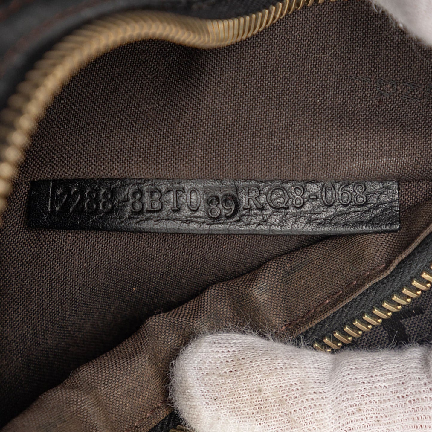 Fendi Small Zucchino Canvas F Charm Crossbody