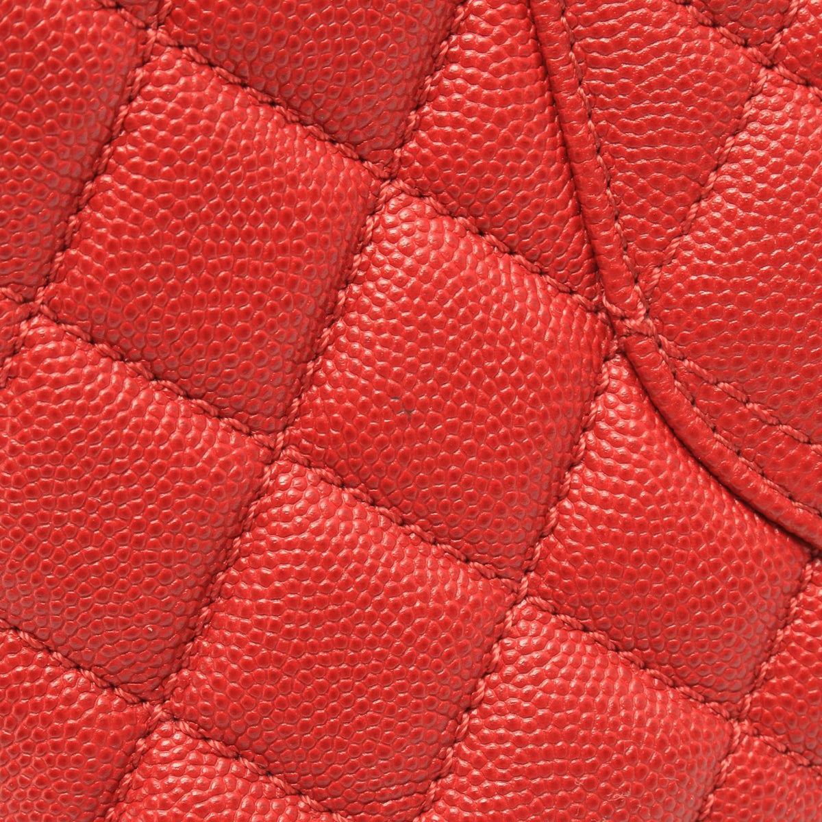 Chanel Small Quilted Caviar Coco Top Handle Bag — Red