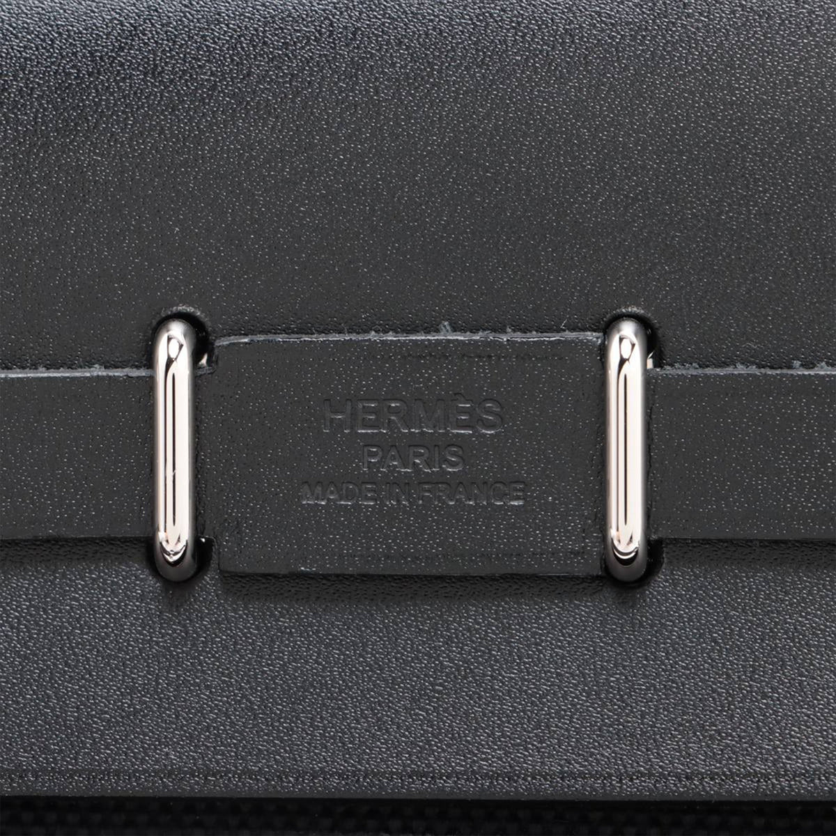 Hermès Military Toile and Vache Hunter Herbag Zip 20