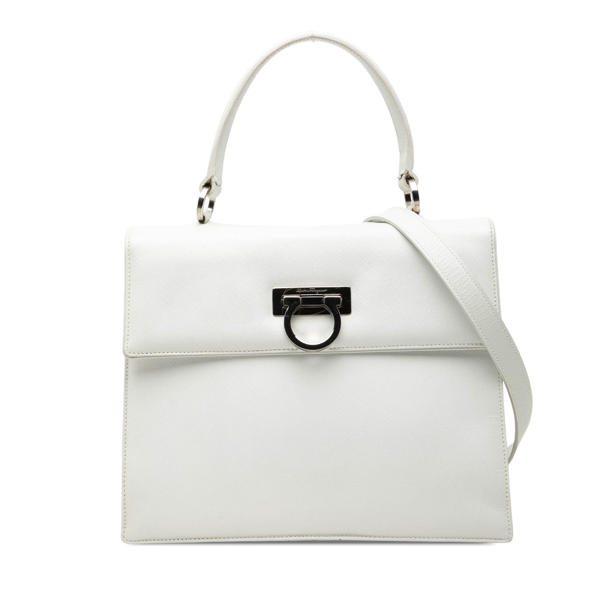 Ferragamo Leather Gancini Satchel