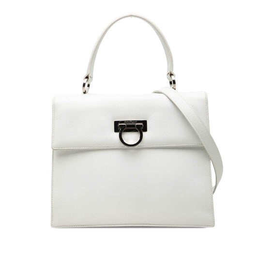 Ferragamo Leather Gancini Satchel