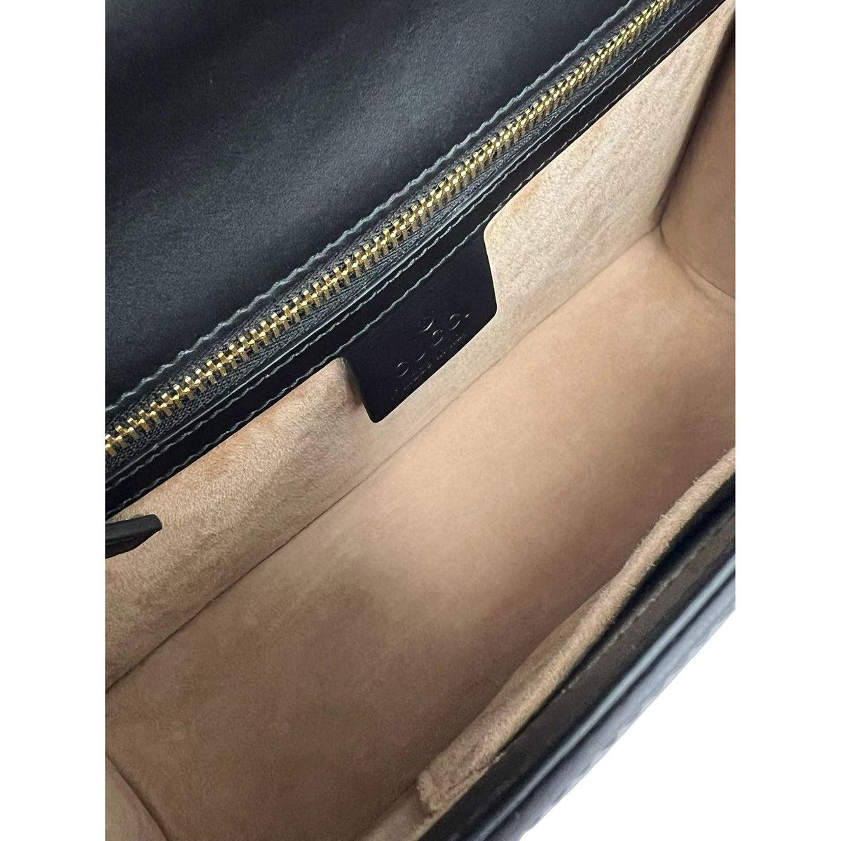 Gucci Small Calfskin Web Sylvie Satchel — Black