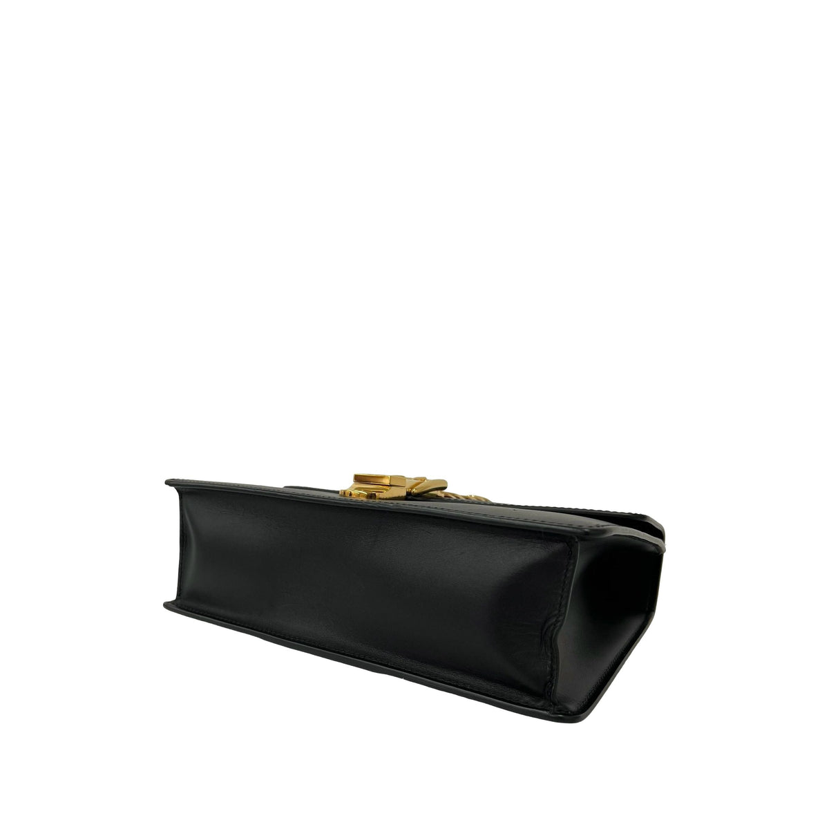Gucci Small Calfskin Web Sylvie Satchel — Black