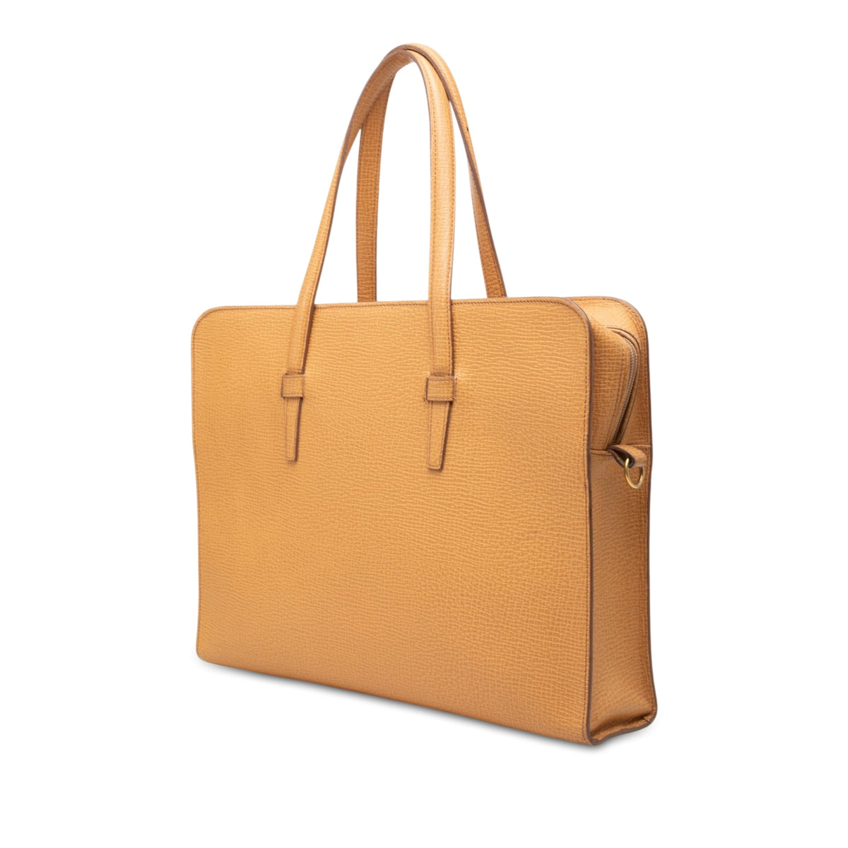 LOEWE Textured Leather Business Bag — Brown