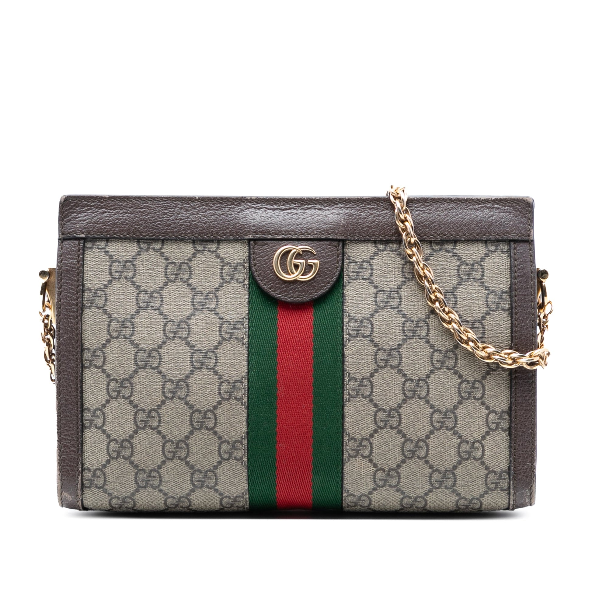 Gucci Small GG Supreme Web Ophidia Chain Crossbody
