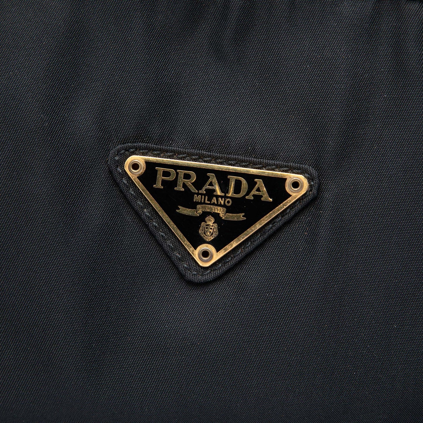 Prada Tessuto Metal Handle Bag
