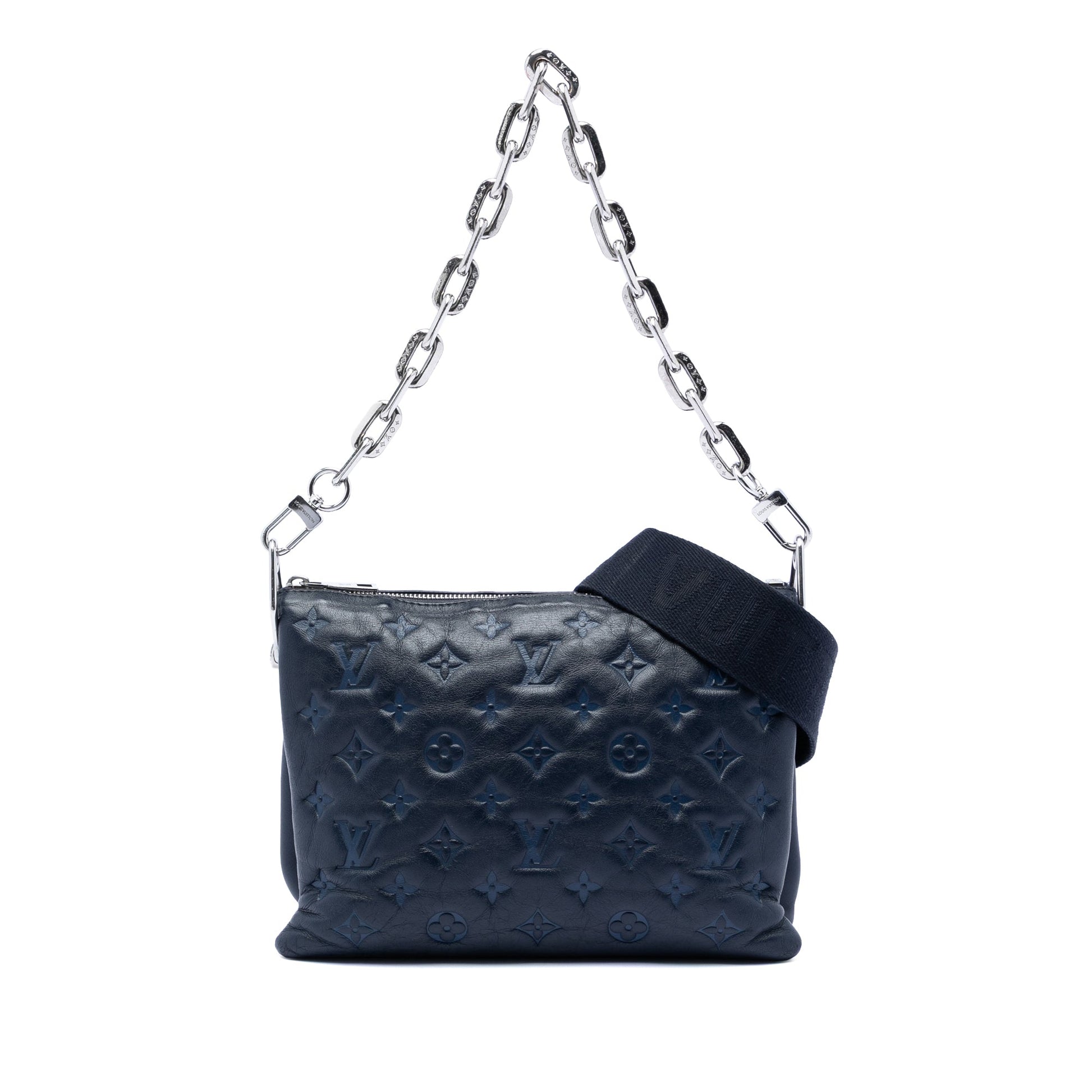 Louis Vuitton Monogram Embossed Puffy Lambskin Coussin PM