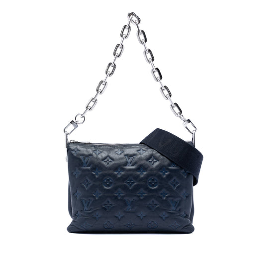 Louis Vuitton Monogram Embossed Puffy Lambskin Coussin PM