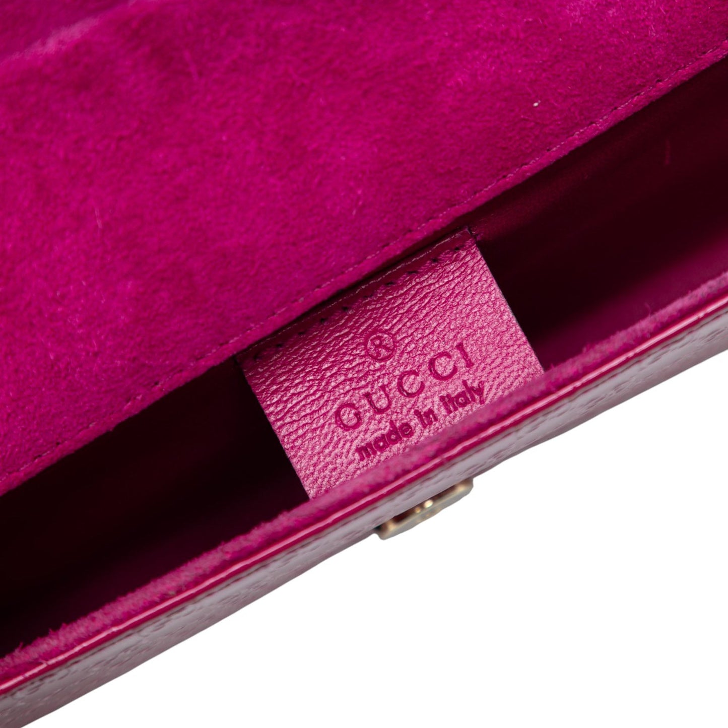 Gucci Microguccissima Patent Broadway Clutch