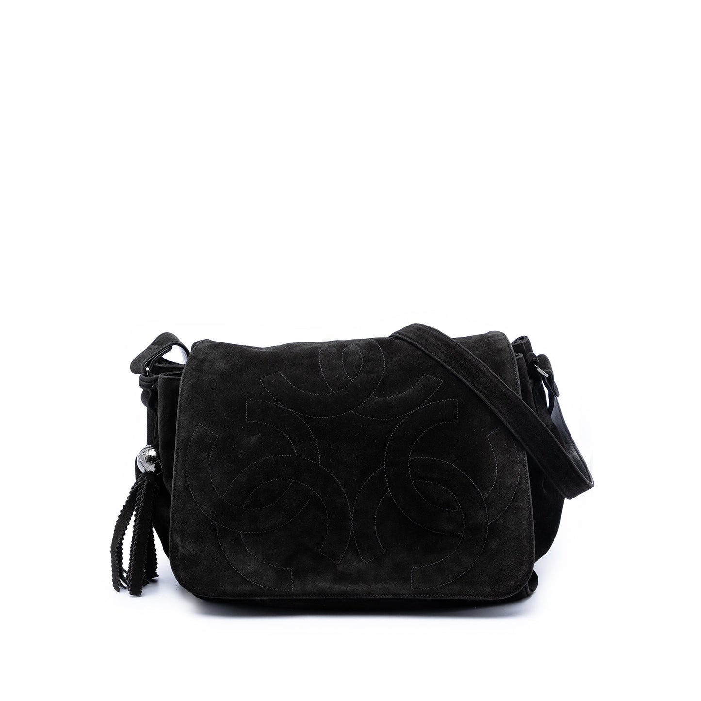 Chanel Suede Triple CC Crossbody